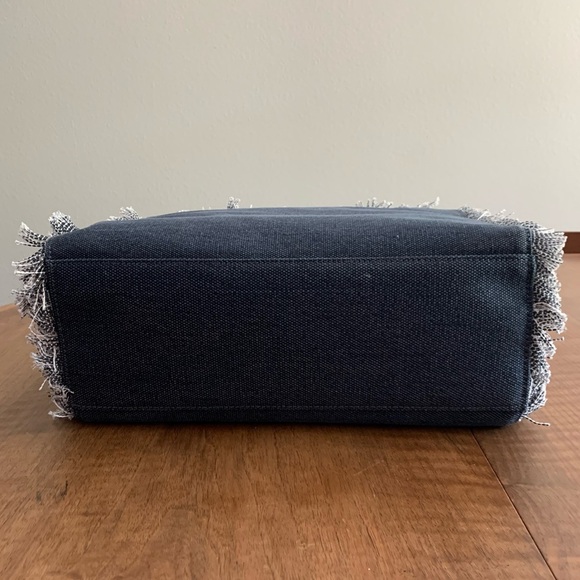 Karl Lagerfeld Margot Fringe Zip Canvas Tote - Picture 11 of 12